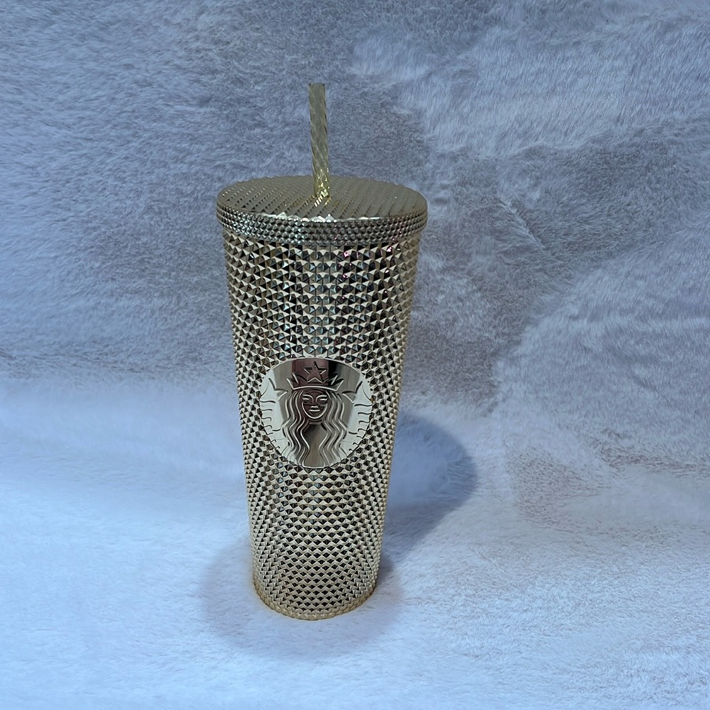 NWT Gold Metallic Starbucks Tumbler